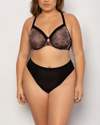 SHEER MESH HIGH CUT- THONG - Shush Lingerie