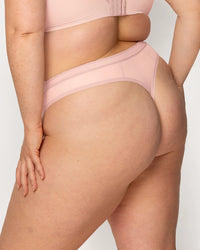 SHEER MESH HIGH CUT- THONG - Shush Lingerie
