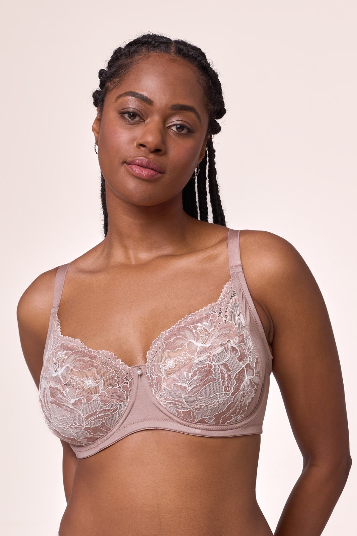 MUSE FULL COVERAGE LACE BRA (Passion Fruit & Moonshell/ Chantilly)