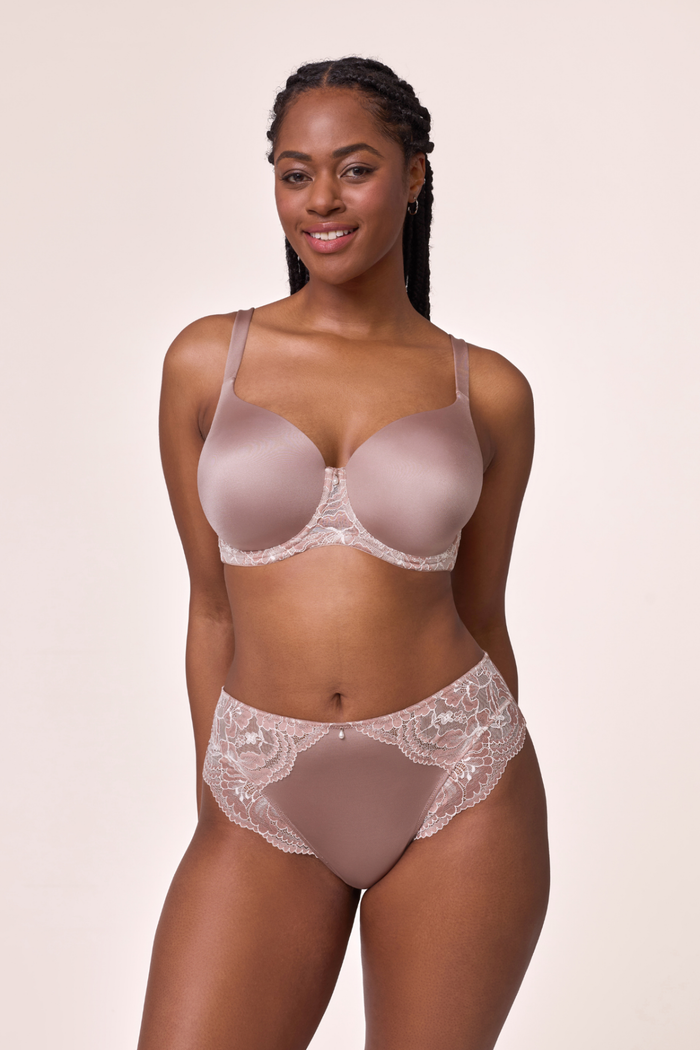 Lace & Microfiber Full Coverage Brief