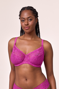 MUSE FULL COVERAGE LACE BRA (Passion Fruit & Moonshell/ Chantilly)