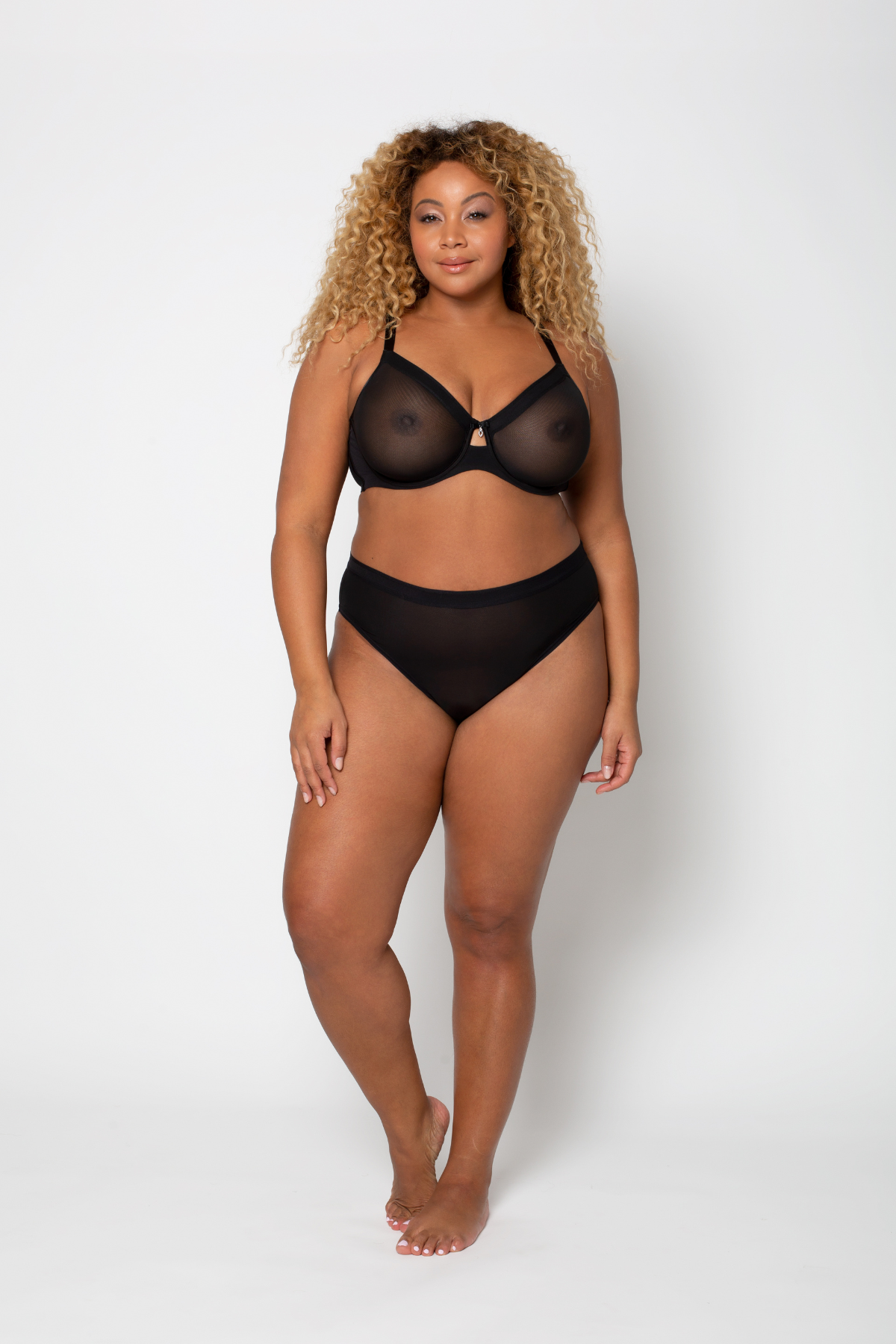 SHEER MESH UNLINED FULL COVERAGE BRA