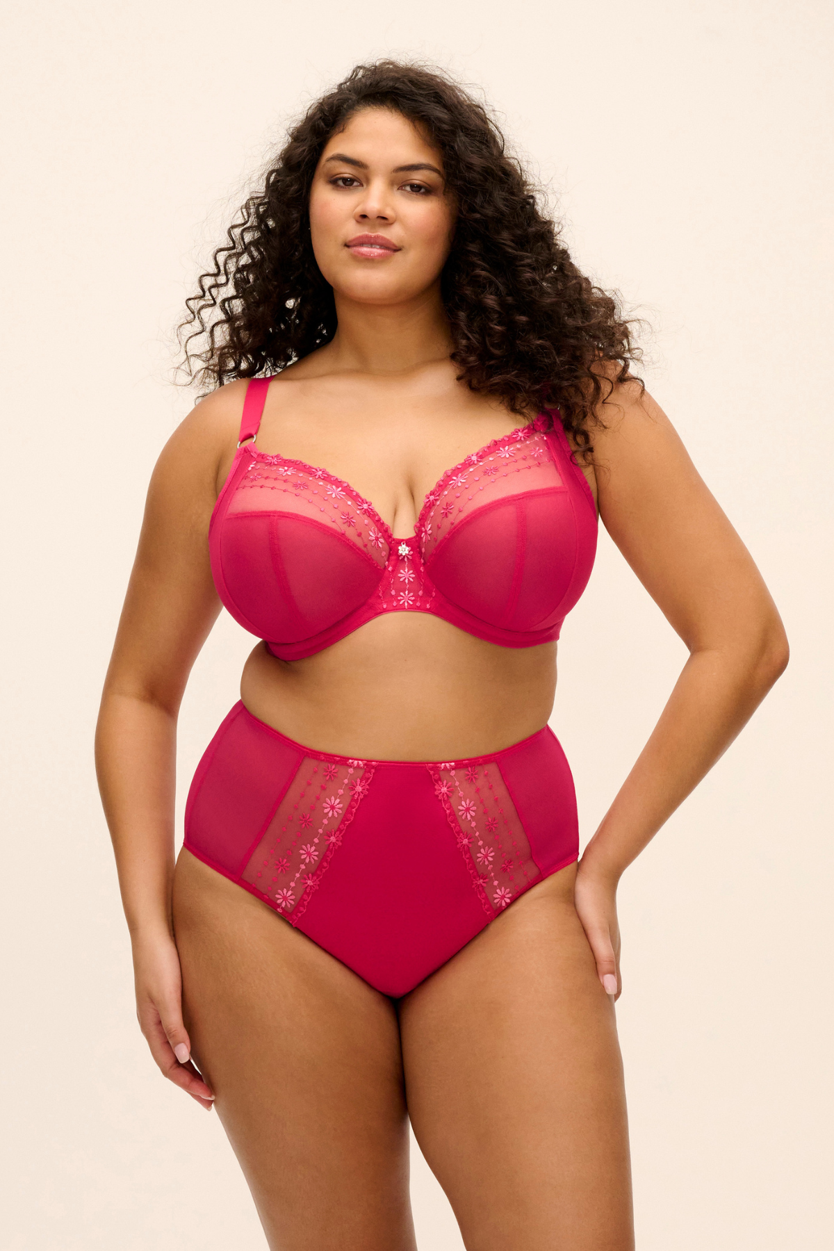 Matilda Plunge Bra Hot Pink - Shush Lingerie