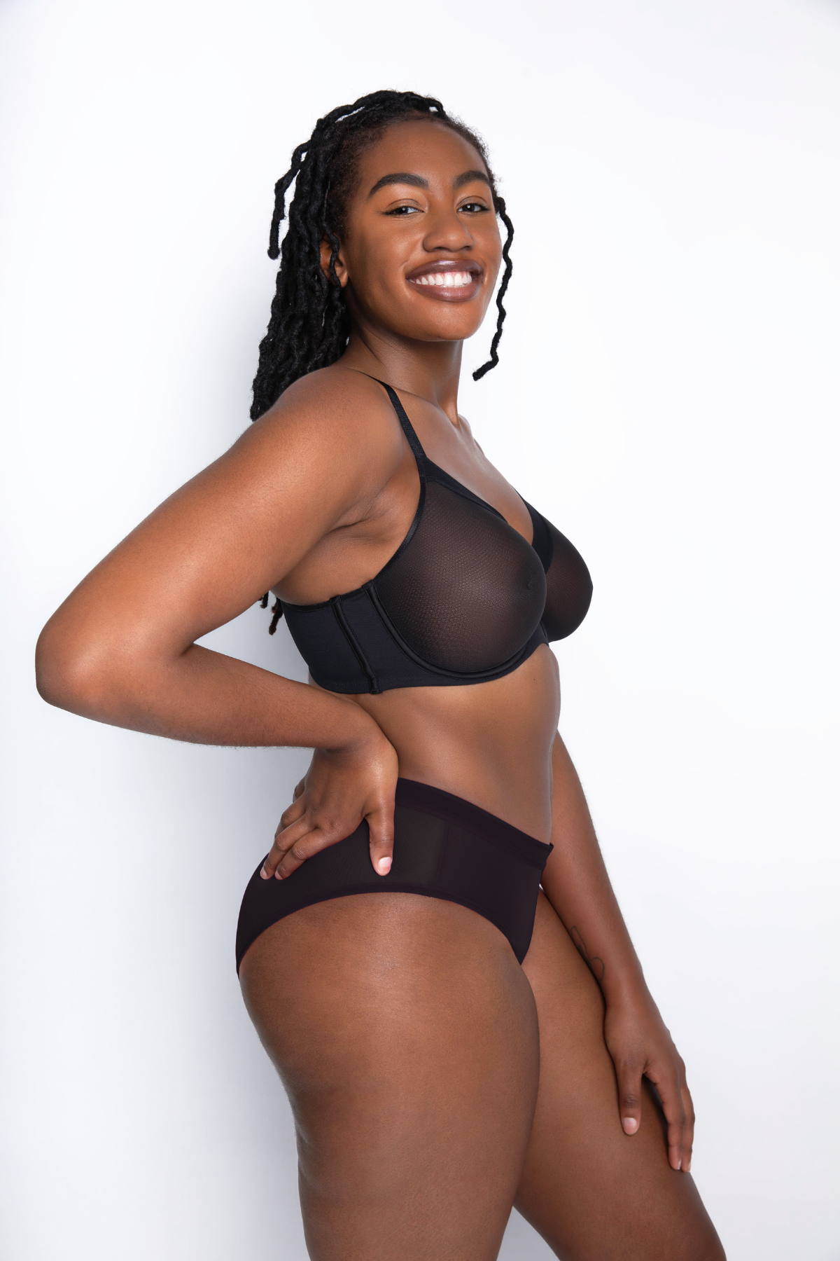 SHEER MESH UNLINED FULL COVERAGE BRA