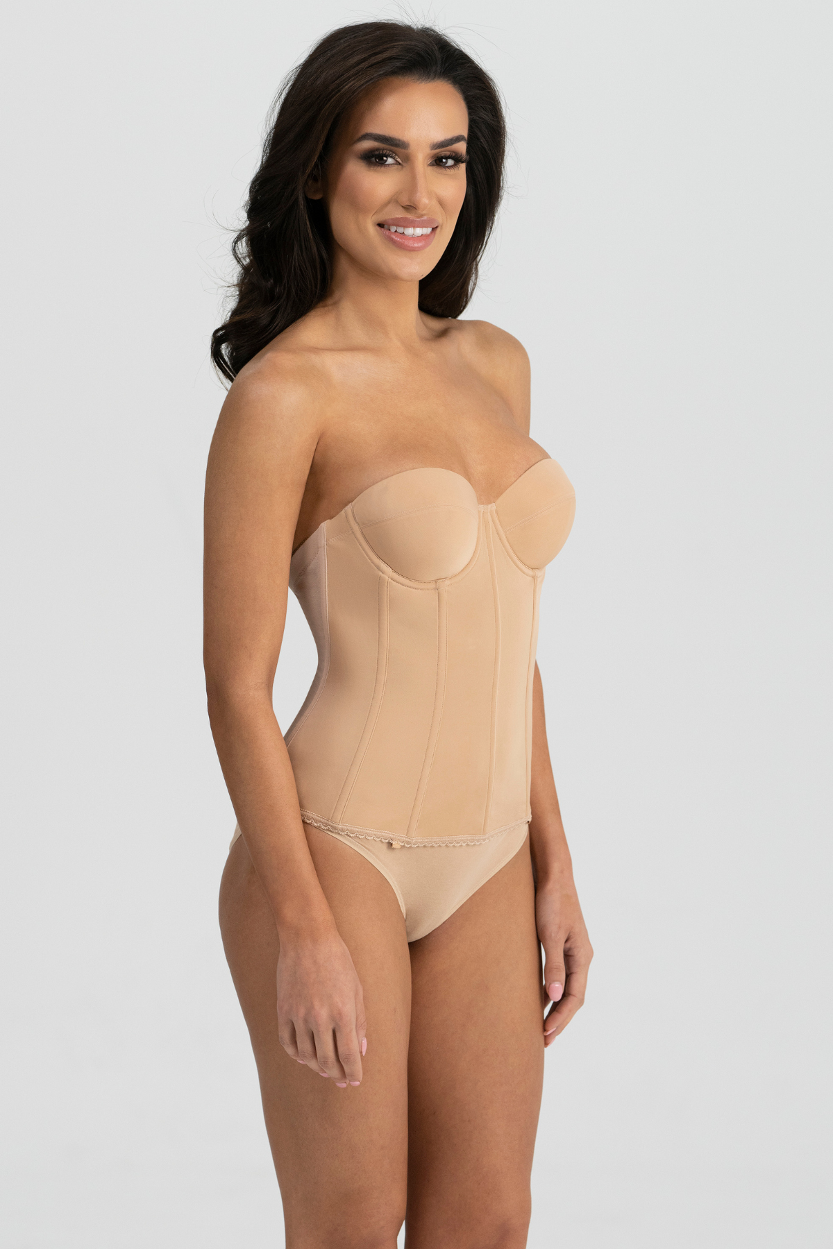 Vivienne Deep Front Plunge V-Wire Longline Strapless Bridal Bra