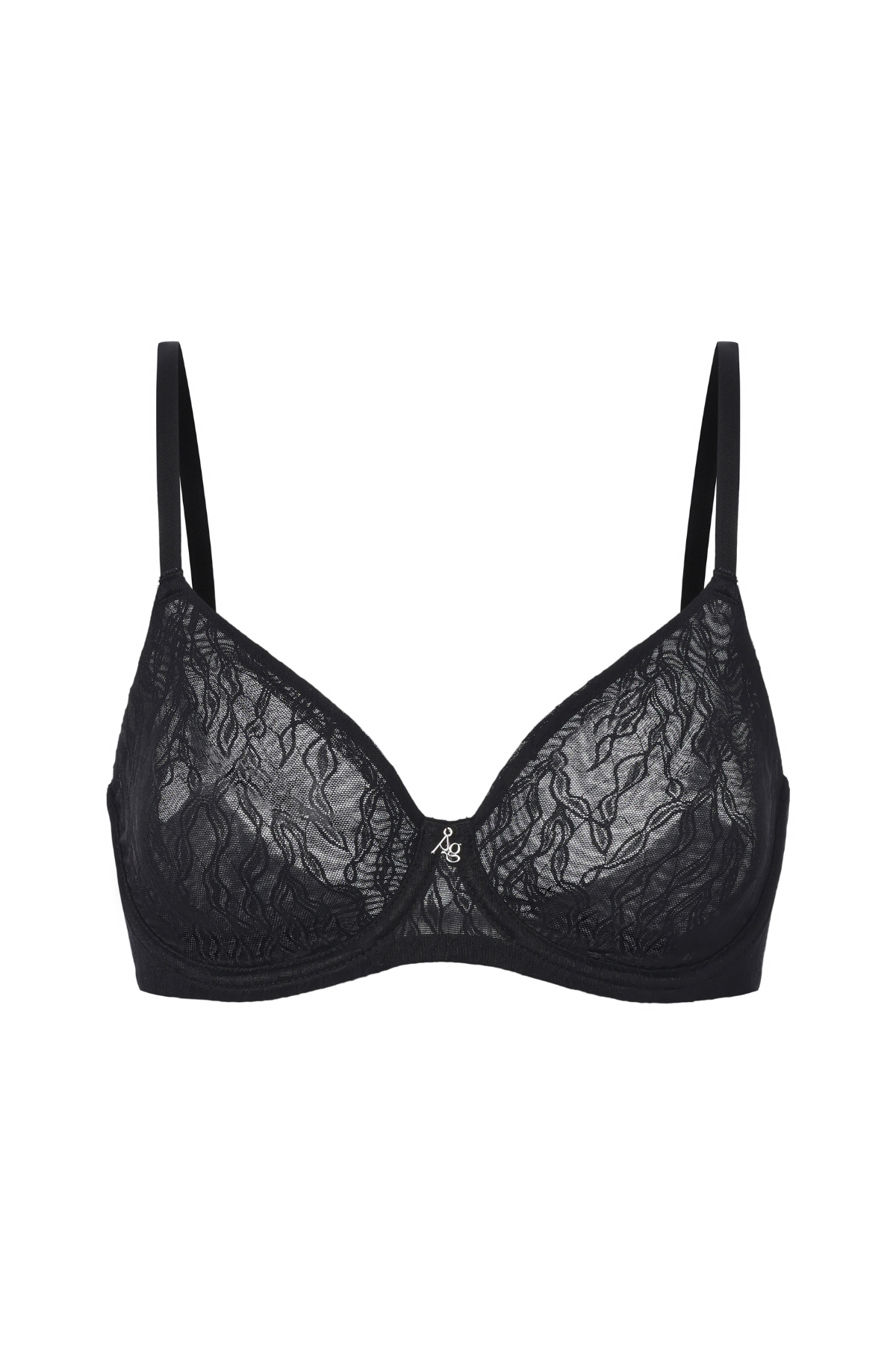 JULIE MOLDED LACE-MESH T-SHIRT - Shush Lingerie